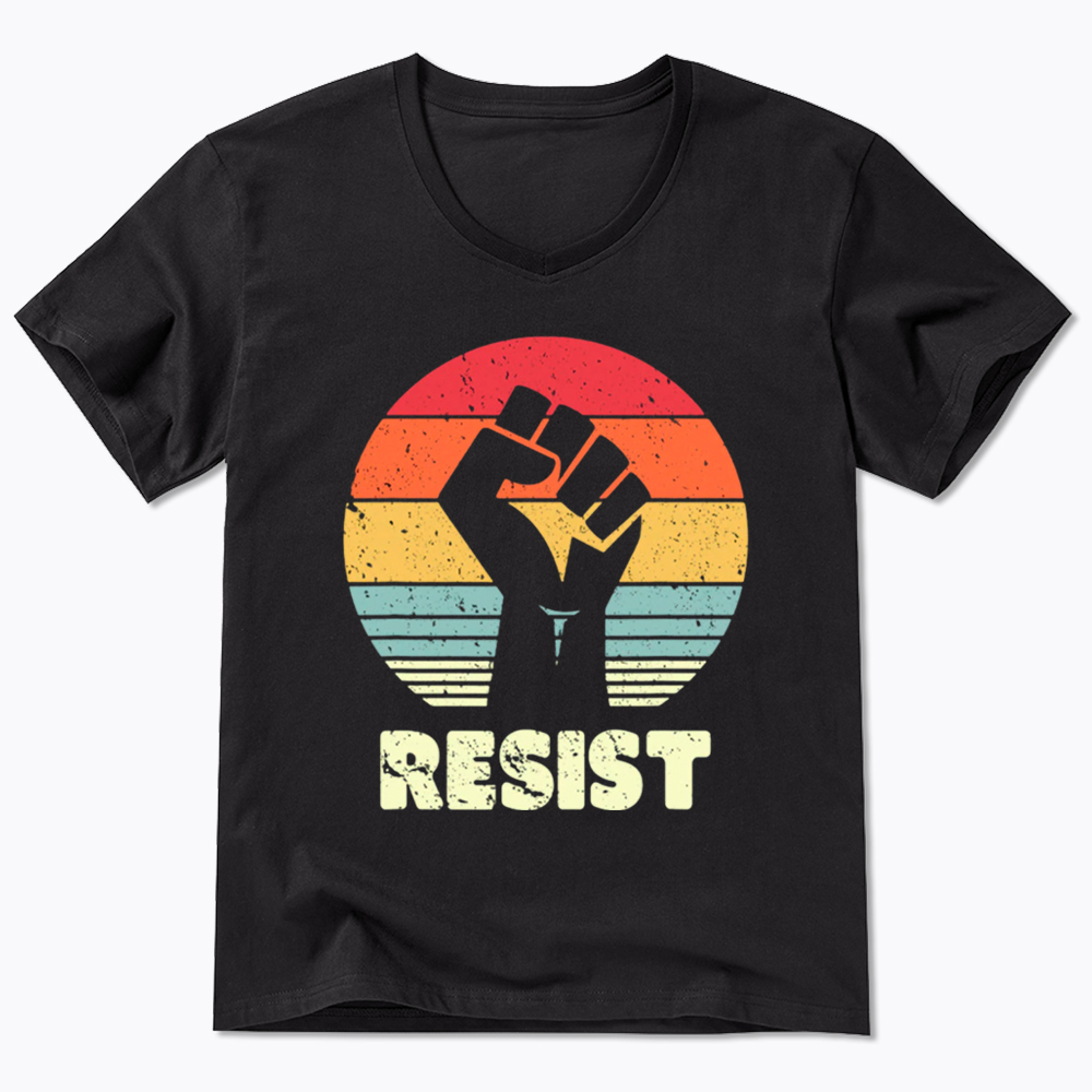 Resist Fist V-Neck Classic T-Shirt