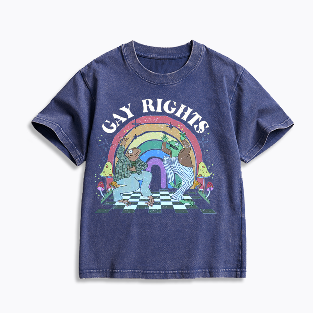 Pride Flag Kids Washed T-Shirt 