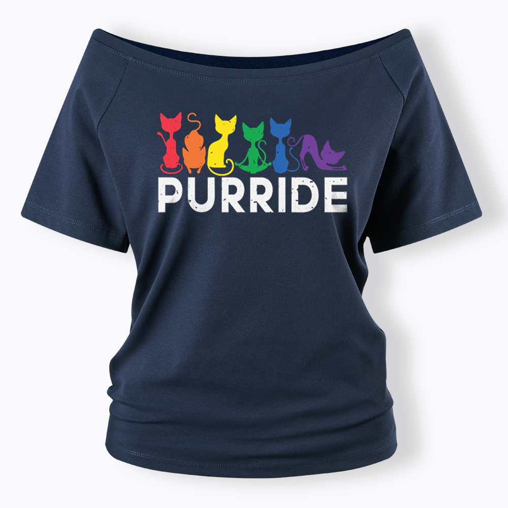 Purride Cat Off Shoulder T-shirt