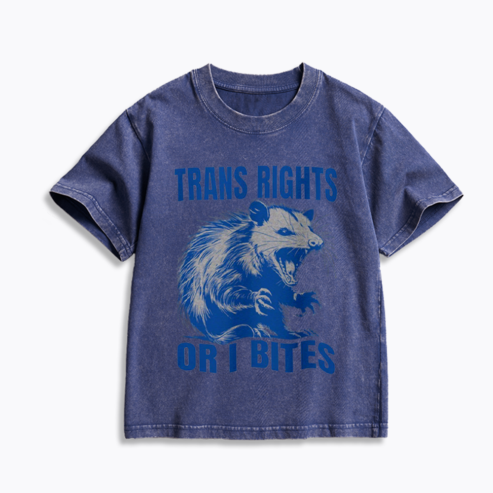 Trans Rights Kids Washed T-Shirt 