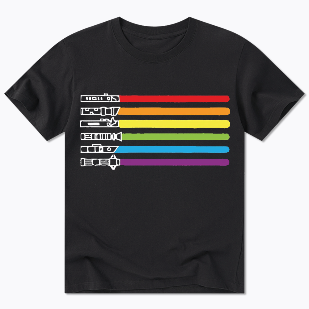 Rainbow Lightsaber Classic T-Shirt