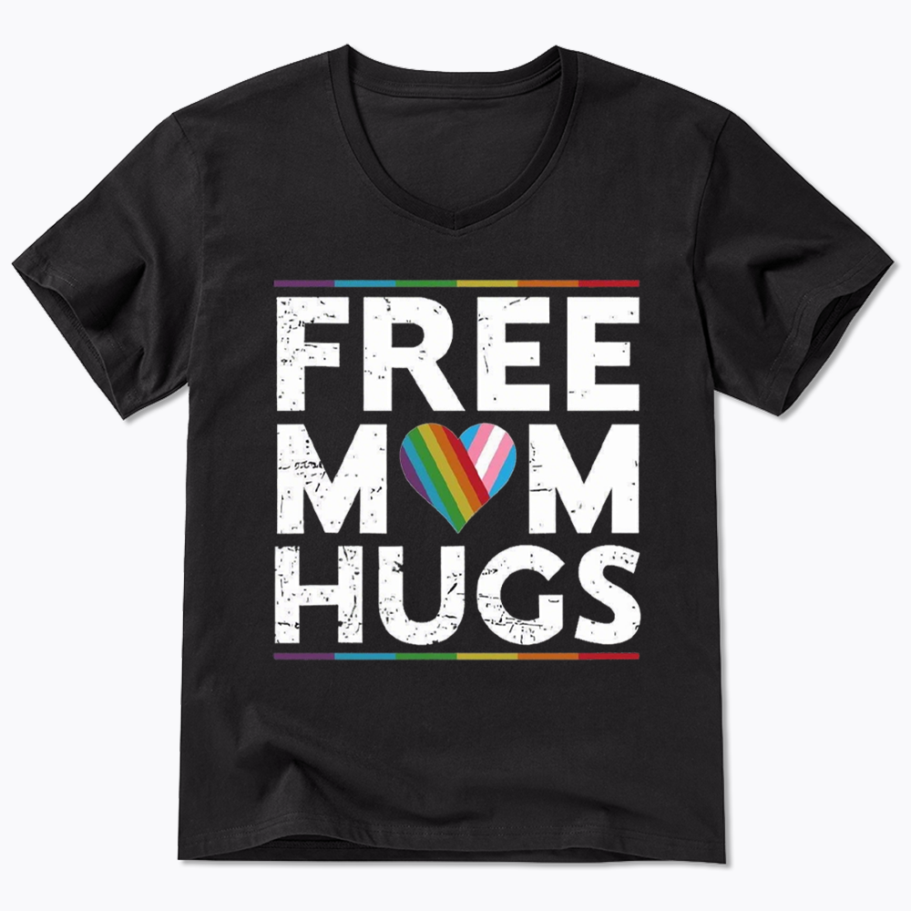 Free Mom Hugs V-Neck Classic T-Shirt