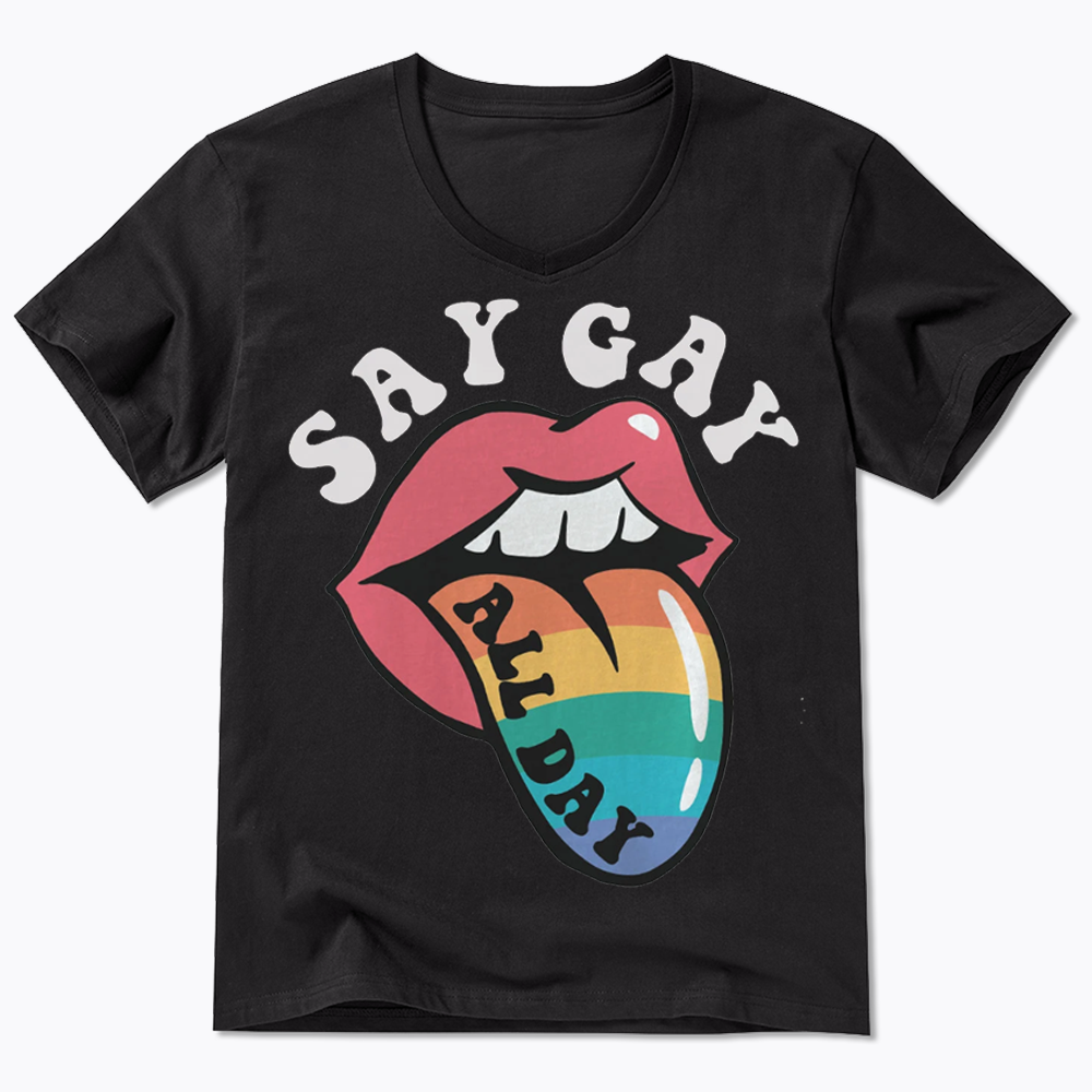 Cute Pride V-Neck Classic T-Shirt