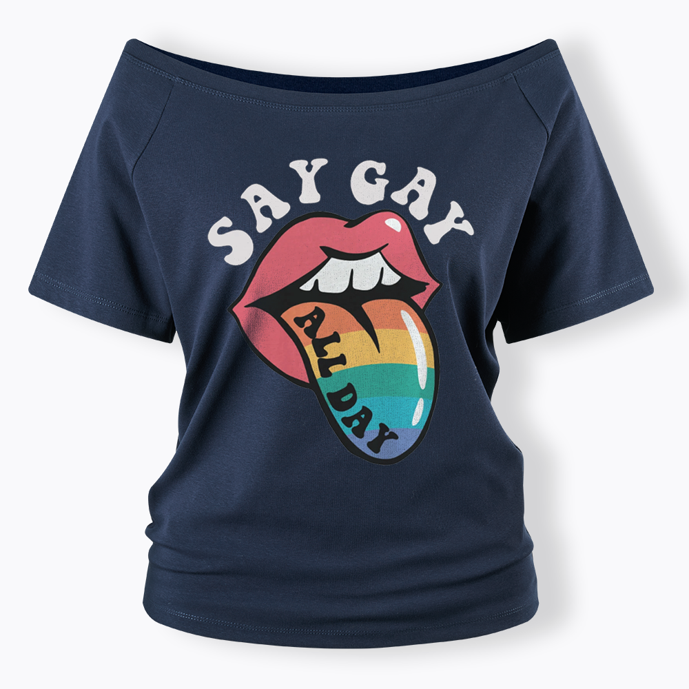 Cute Pride Off Shoulder T-shirt