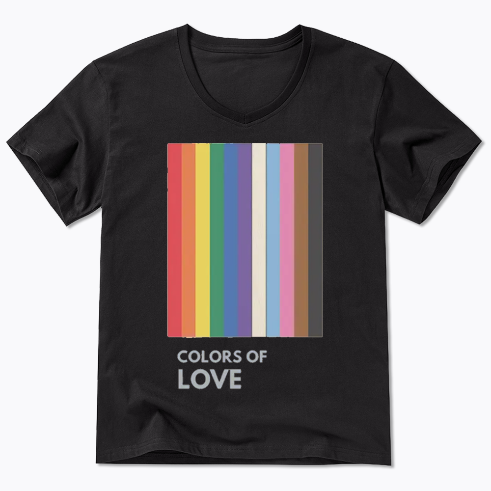Colors of Love V-Neck Classic T-Shirt