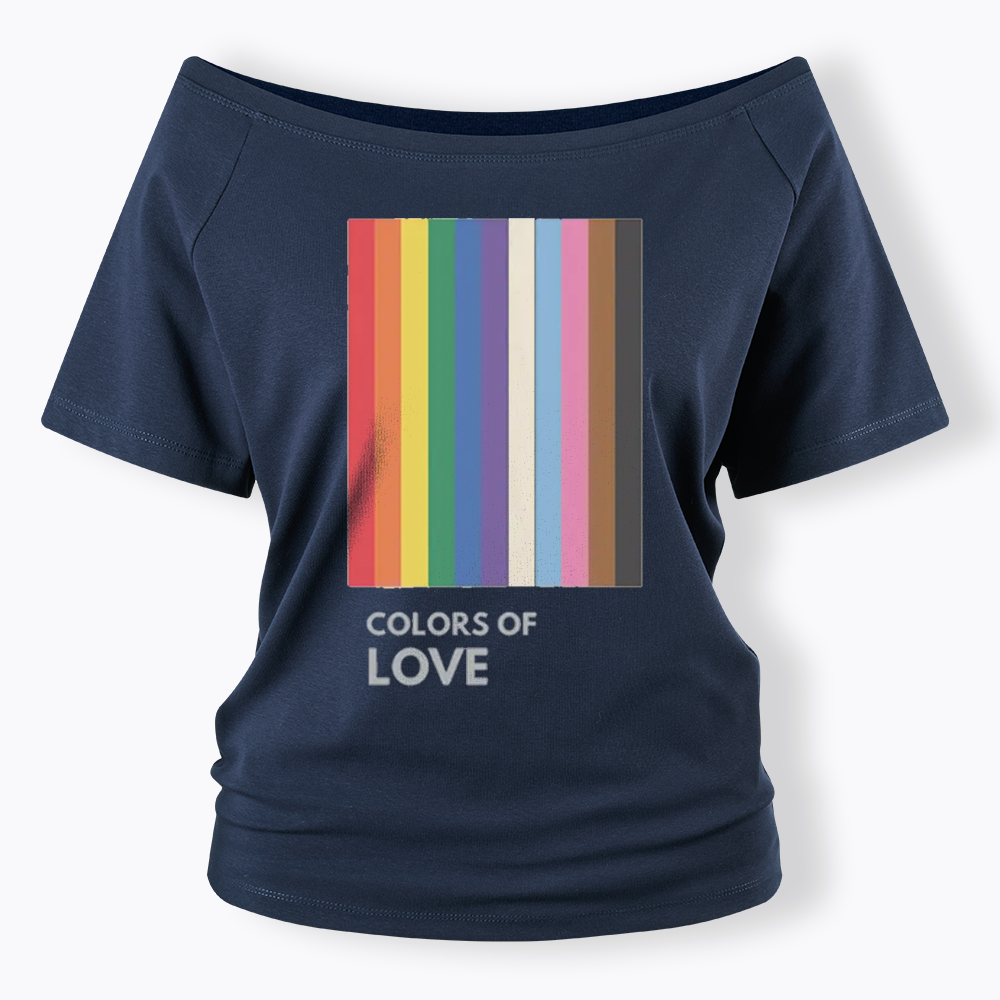 Colors of Love Off Shoulder T-shirt