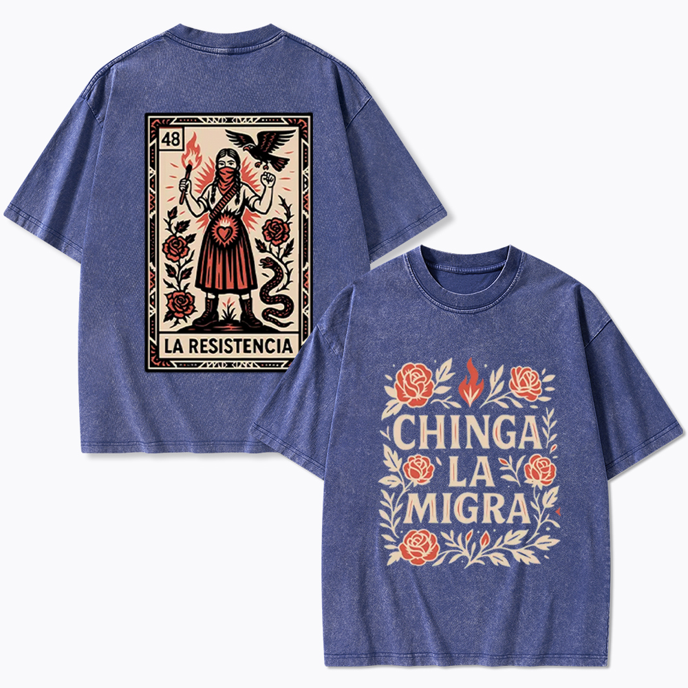 Chinga La Migra Washed T-Shirt