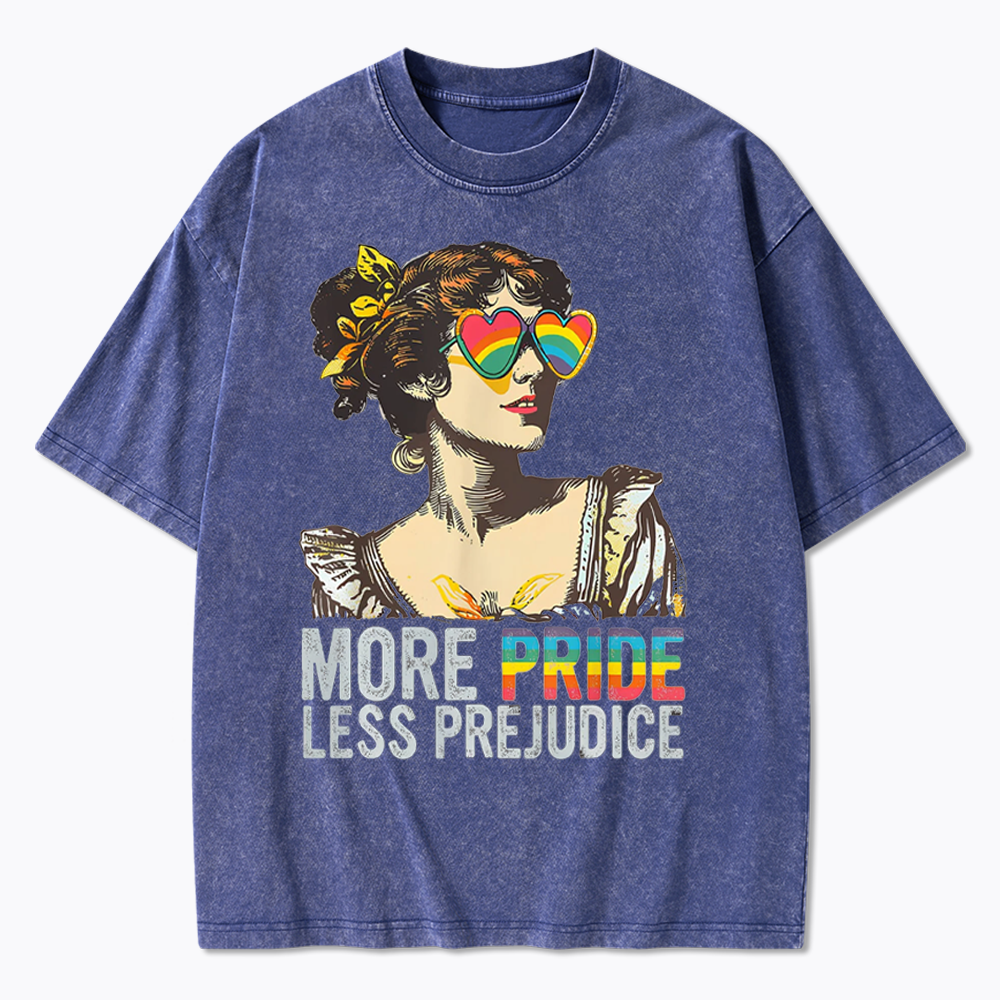 More Pride Less Prejudice Washed T-Shirt