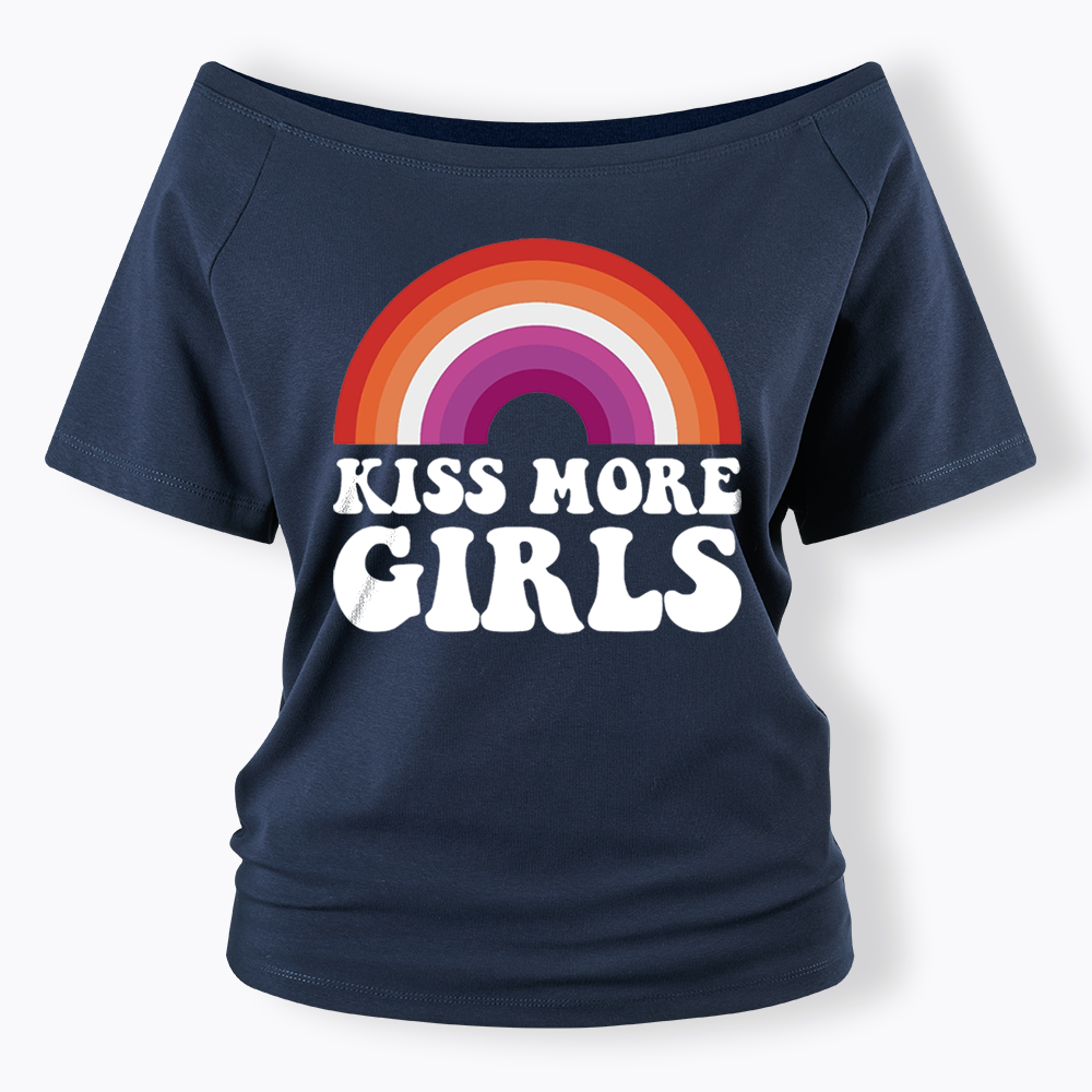 Kiss More Girls Off Shoulder T-shirt