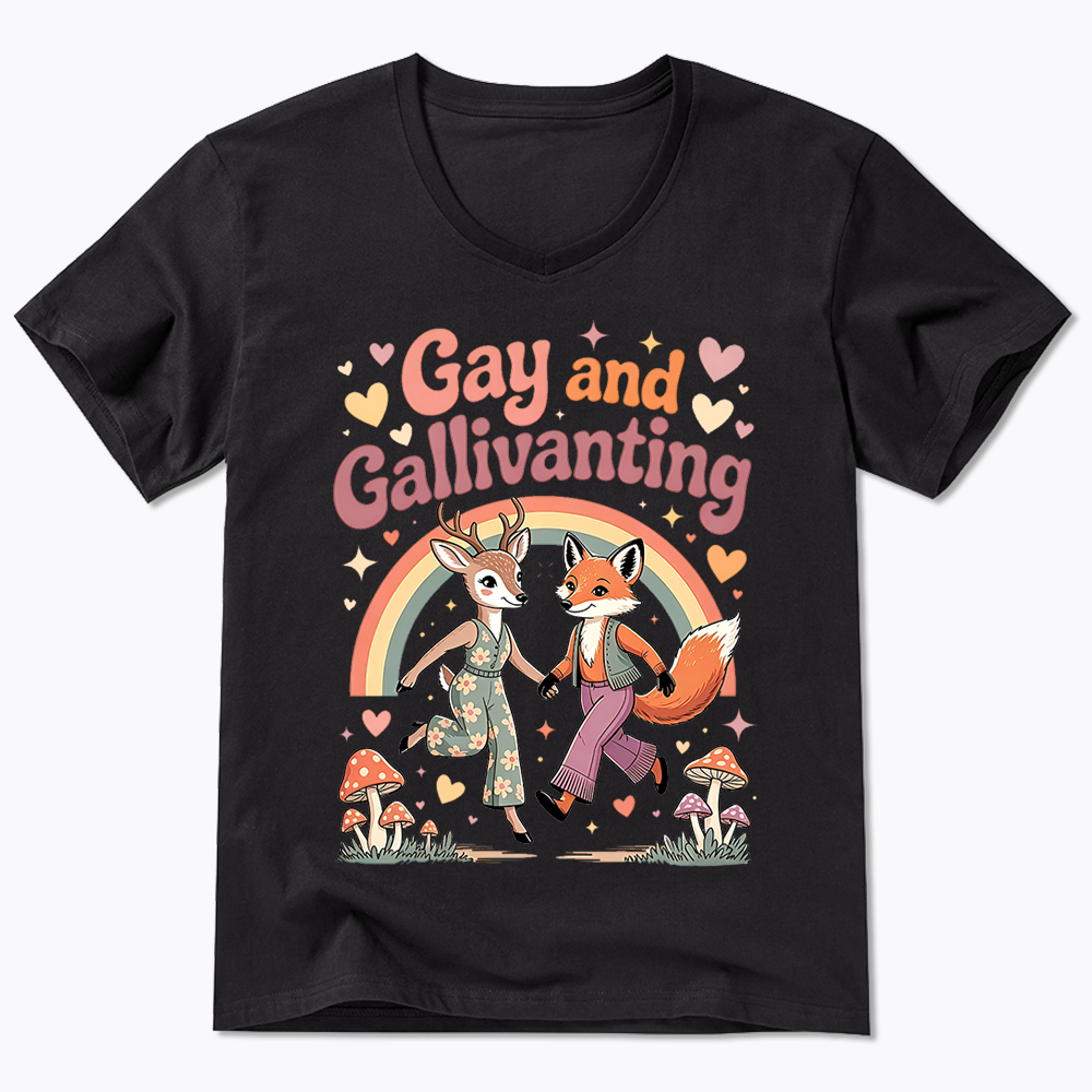 Gay and Gallivanting V-Neck Classic T-Shirt
