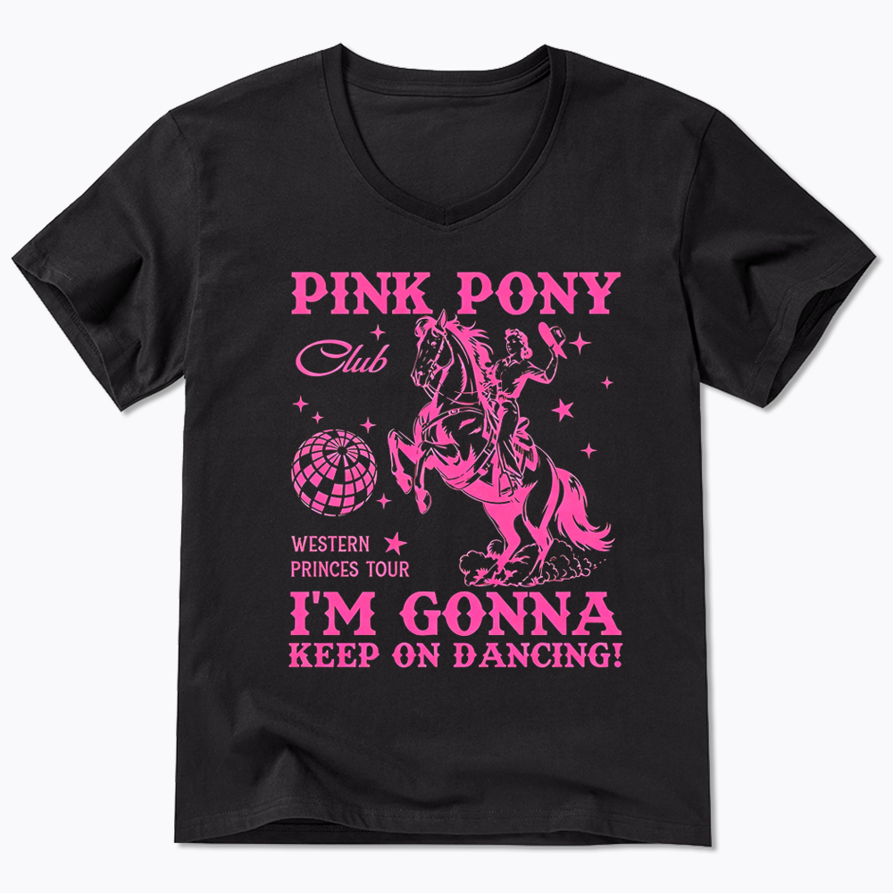 Pink Pony Club V-Neck Classic T-Shirt