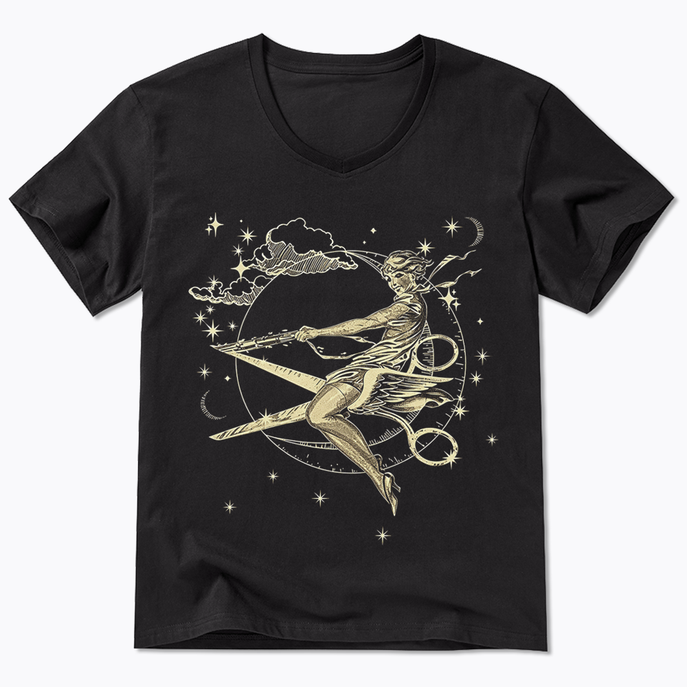 Scissors Witch Lesbian V-Neck Classic T-Shirt