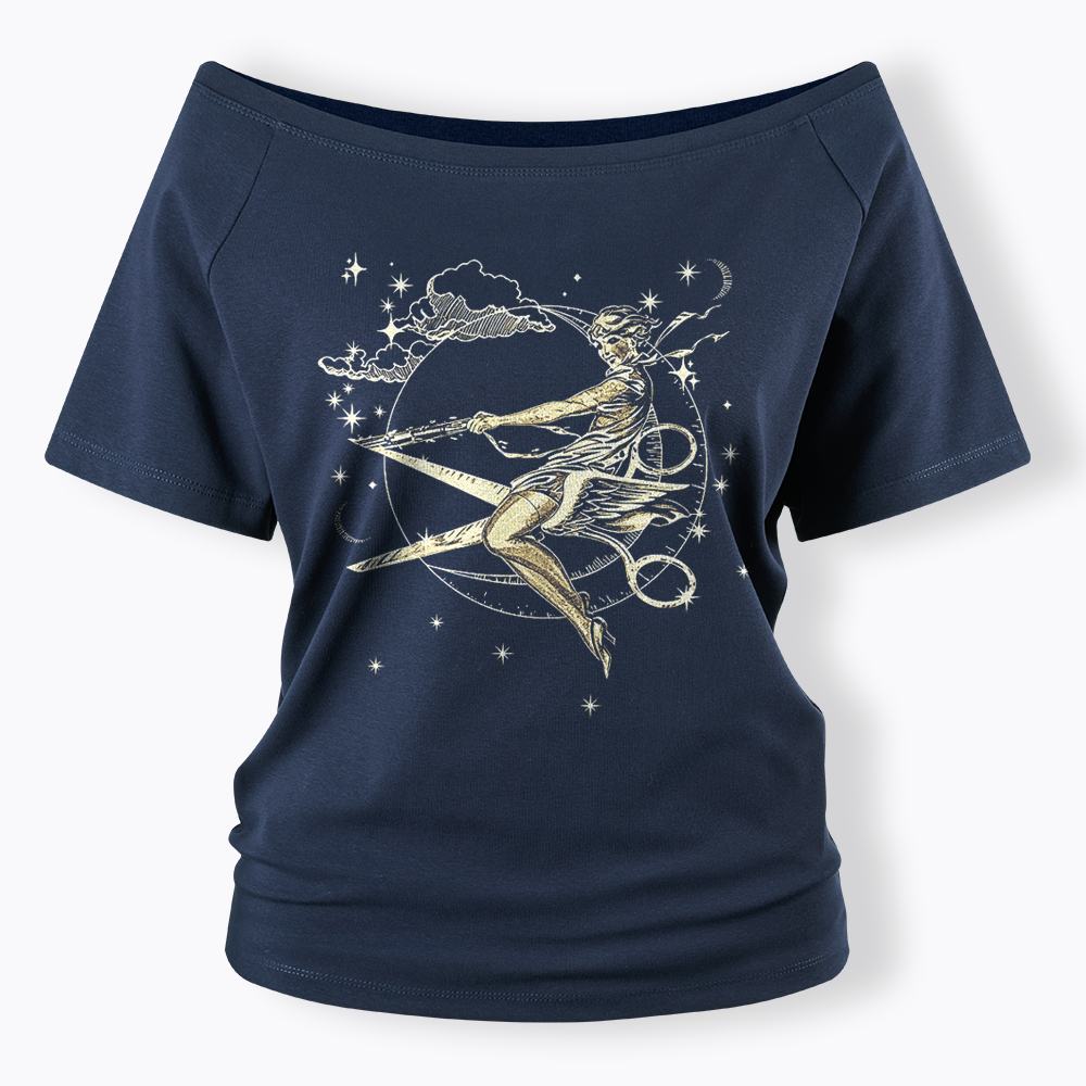 Scissors Witch Lesbian Off Shoulder T-shirt