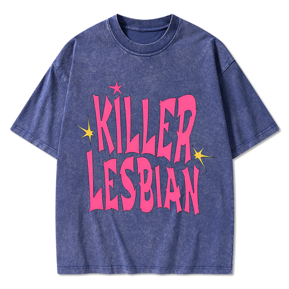 Killer Lesbian Washed T-Shirt