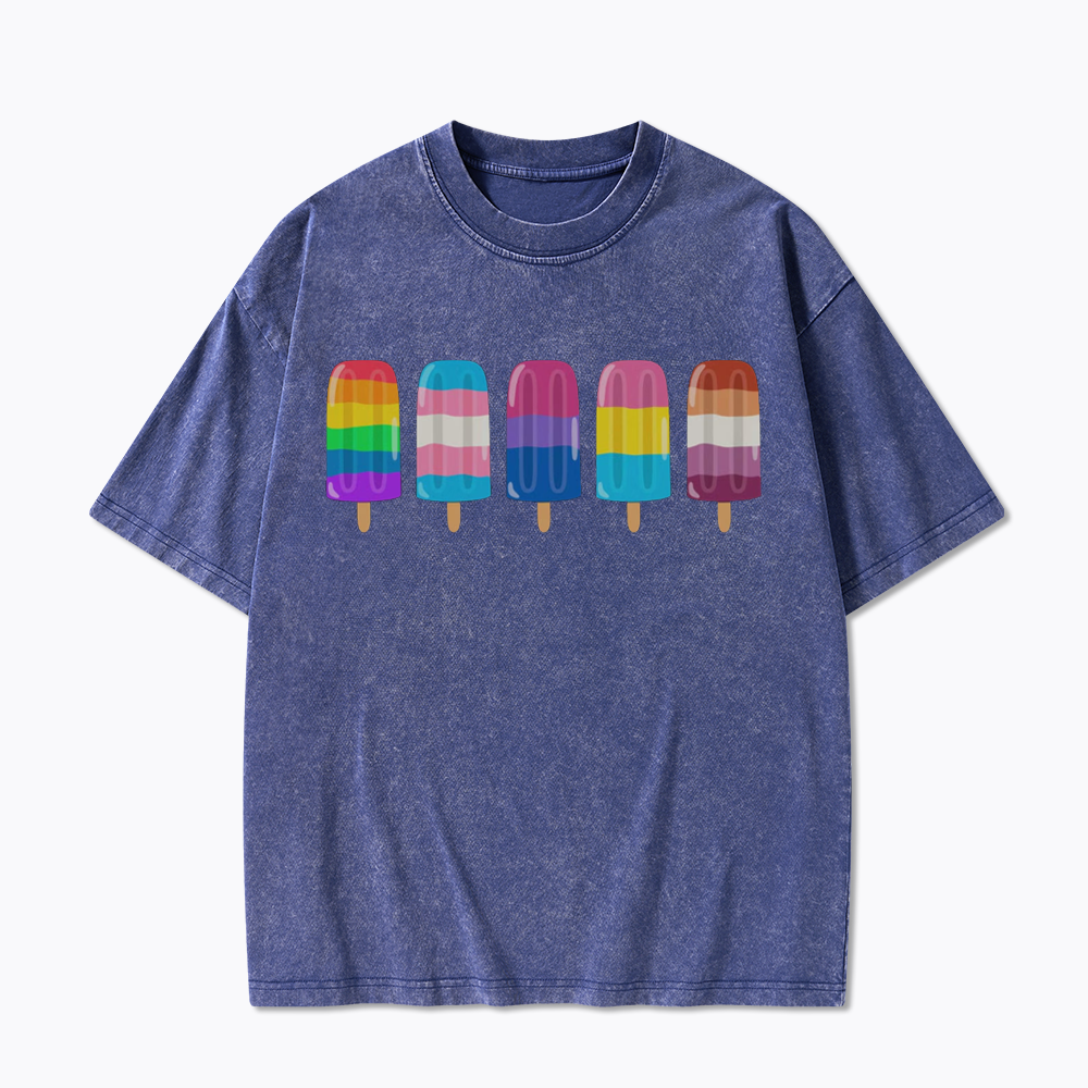 Pride Ice Pops Washed T-Shirt