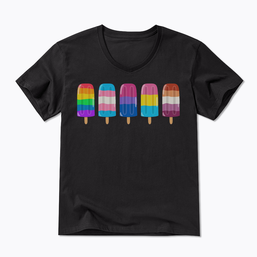 Pride Ice Pops V-Neck Classic T-Shirt