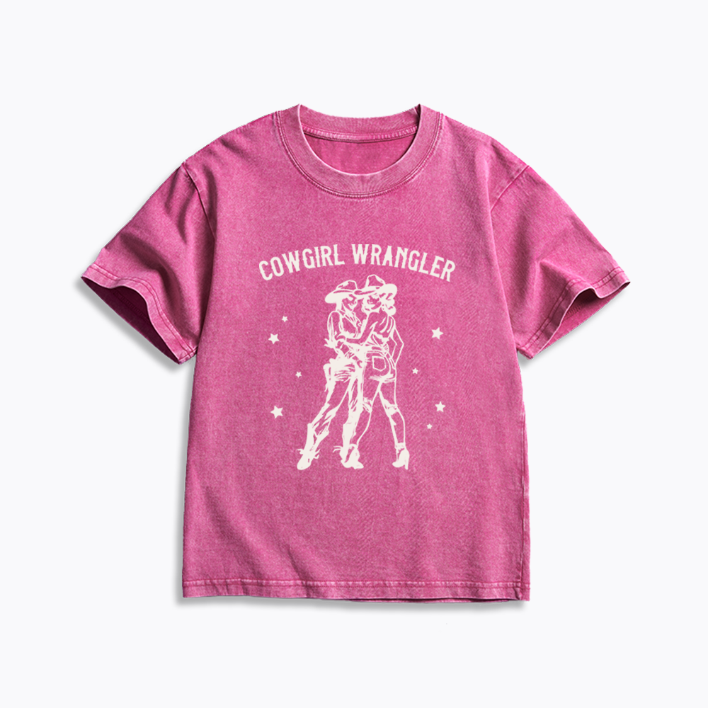 Gay Cowgirl Kids Washed T-Shirt