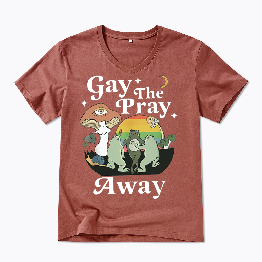 Pray Away V-Neck Classic T-Shirt