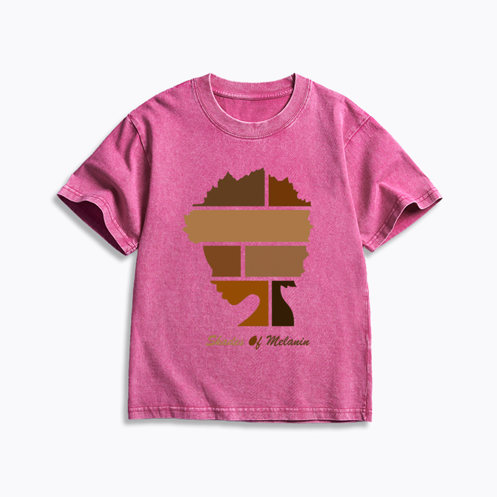 Shades Of Melanin Kids Washed T-Shirt