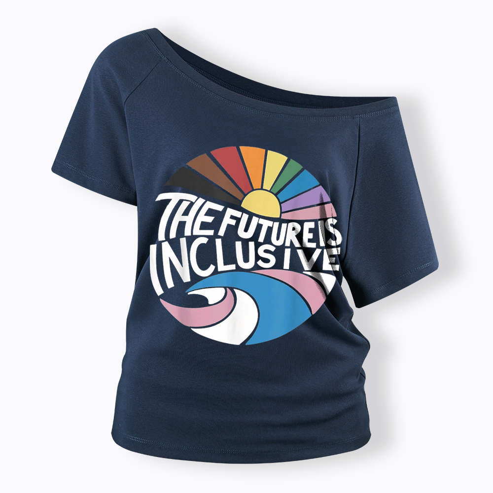 The Future Is Queer Off Shoulder T-shirt