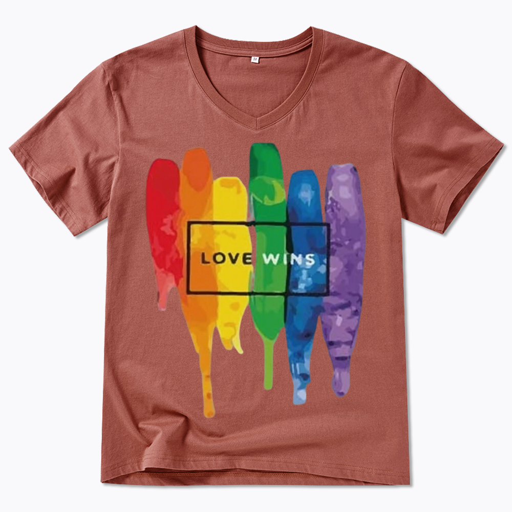 Love Wins V-Neck Classic T-Shirt