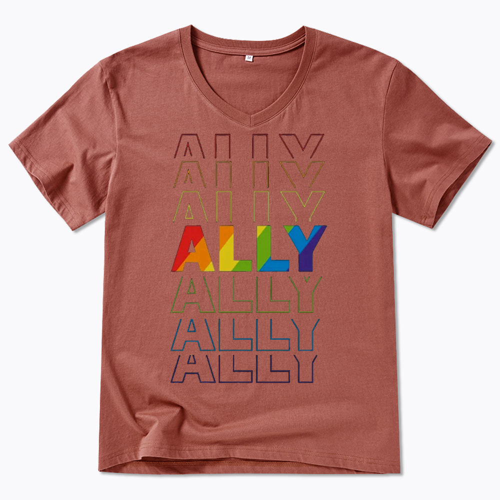 Pride Gift For Ally V-Neck Classic T-Shirt