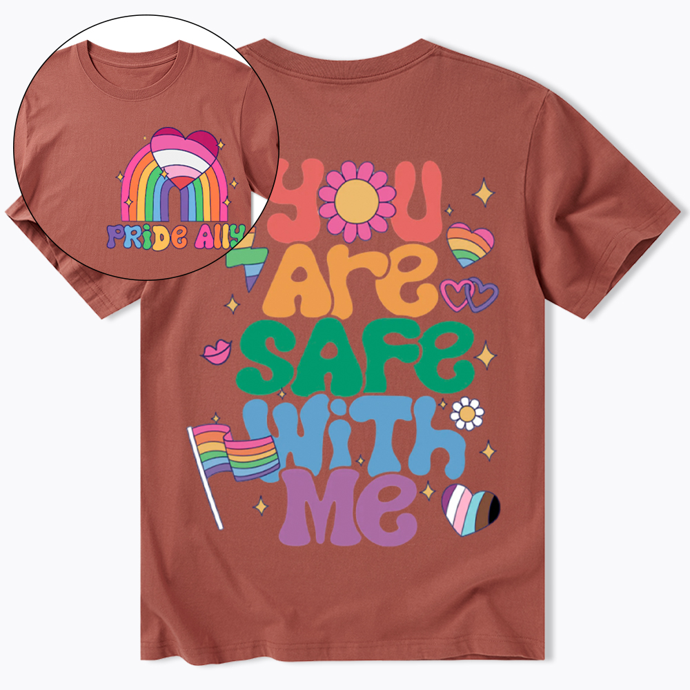 You Are Safe With Me Pride Ally Classic T-Shirt