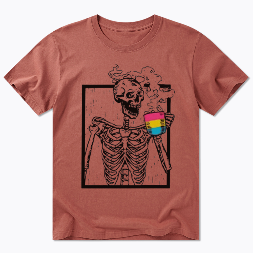Pansexual Skeleton Drinking Coffee Classic T-Shirt