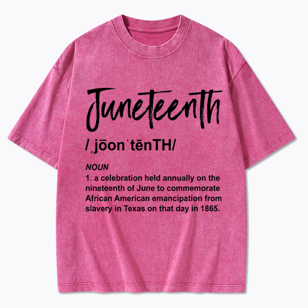 Black History Juneteenth 1865 Washed T-Shirt