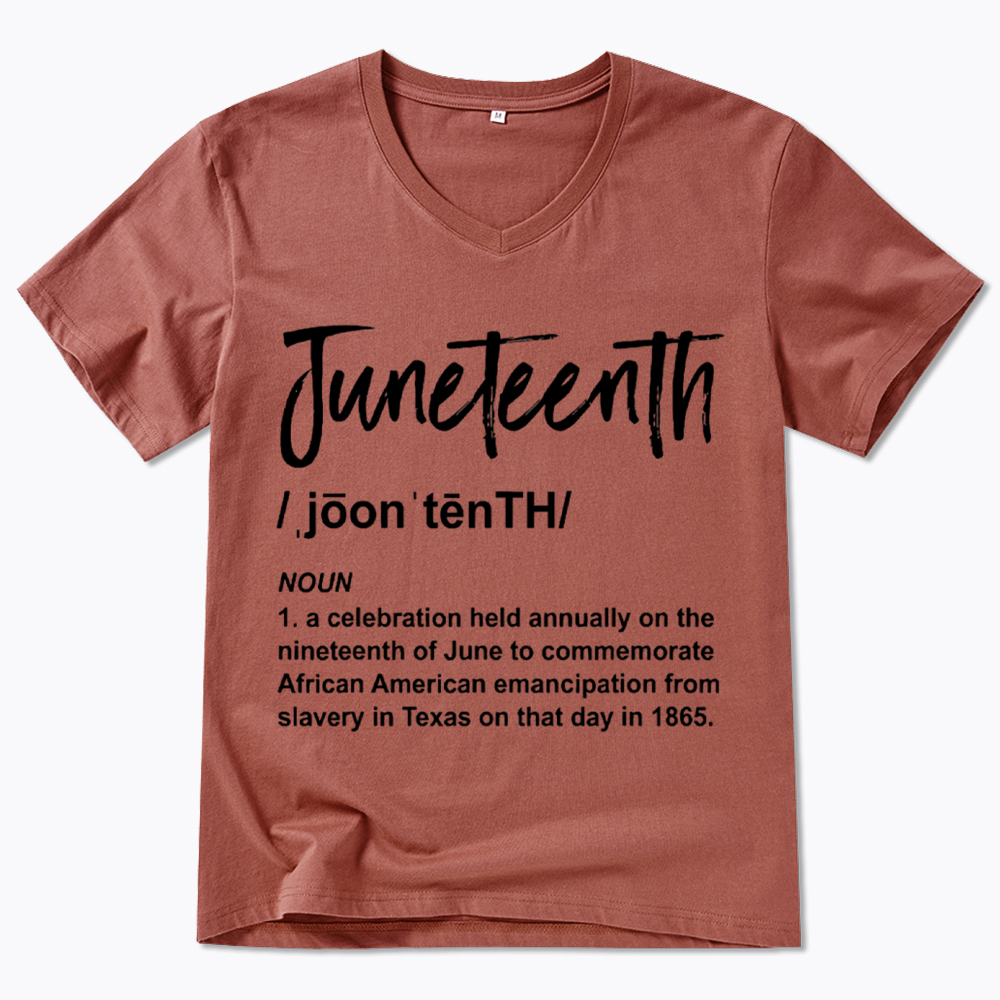 Black History Juneteenth 1865 V-Neck Classic T-Shirt