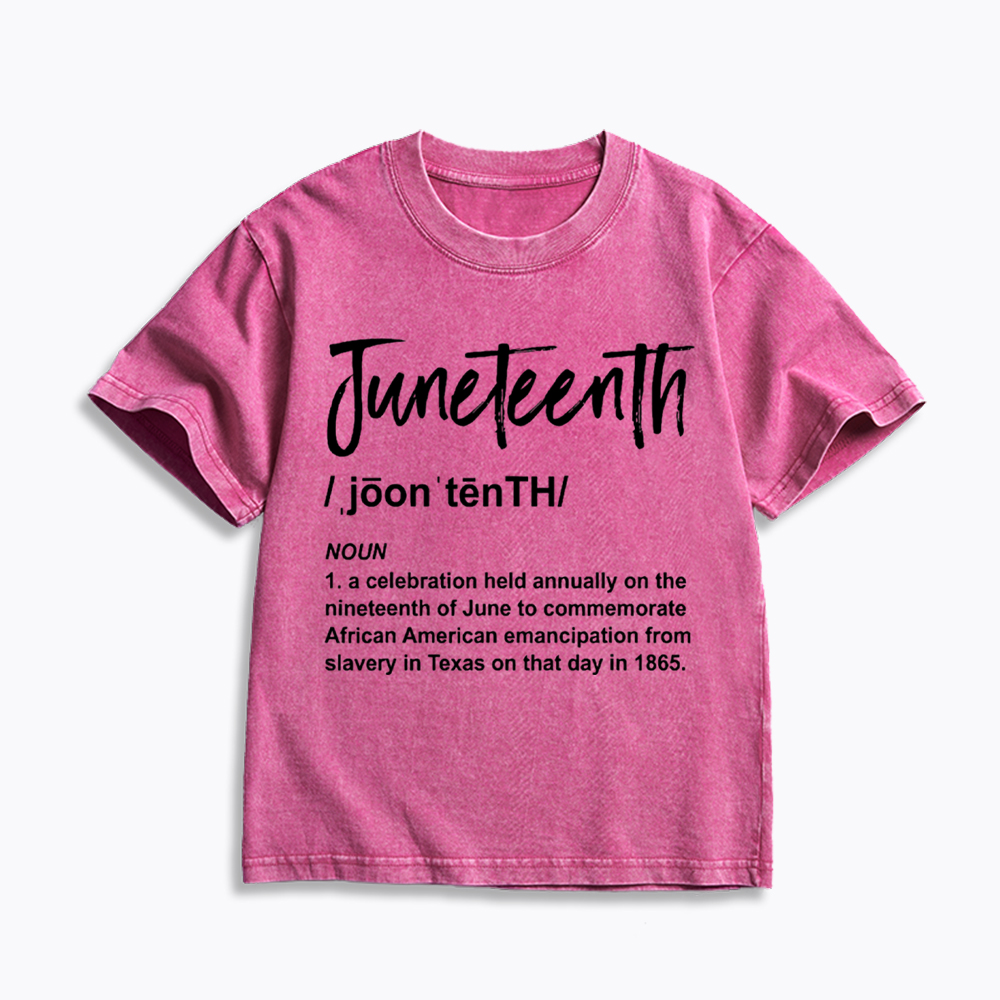 Black History Juneteenth 1865 Kids Washed T-Shirt