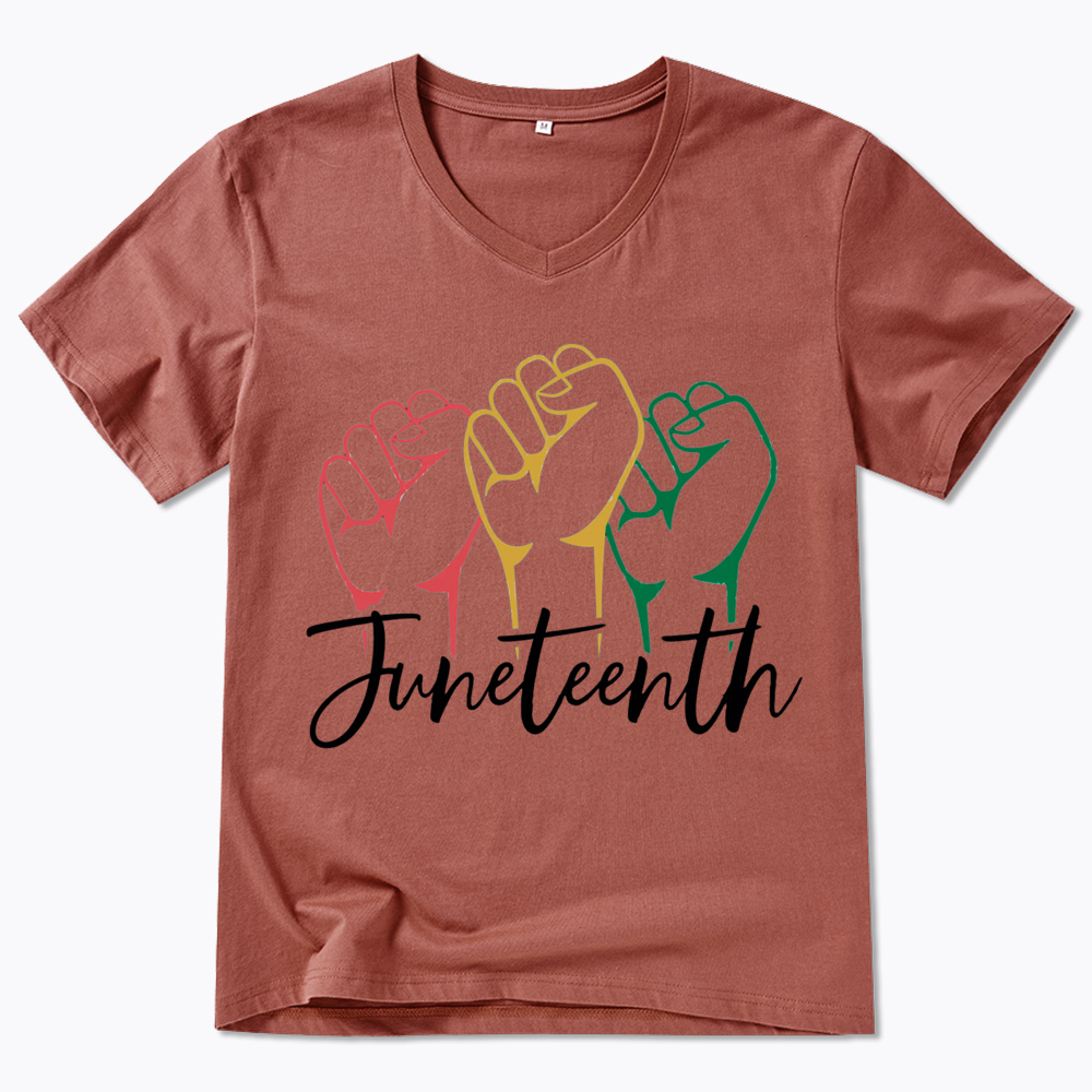 Juneteenth Black History V-Neck Classic T-Shirt