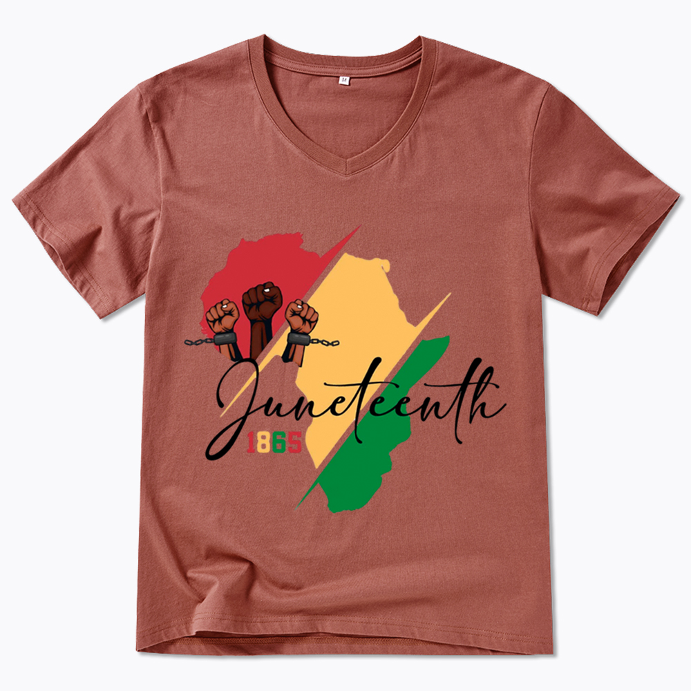 Black Culture Juneteenth V-Neck Classic T-Shirt