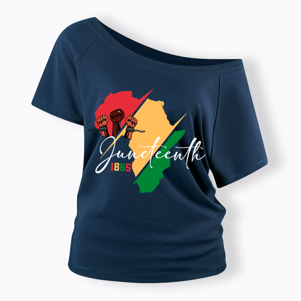 Black Culture Juneteenth Off Shoulder T-shirt