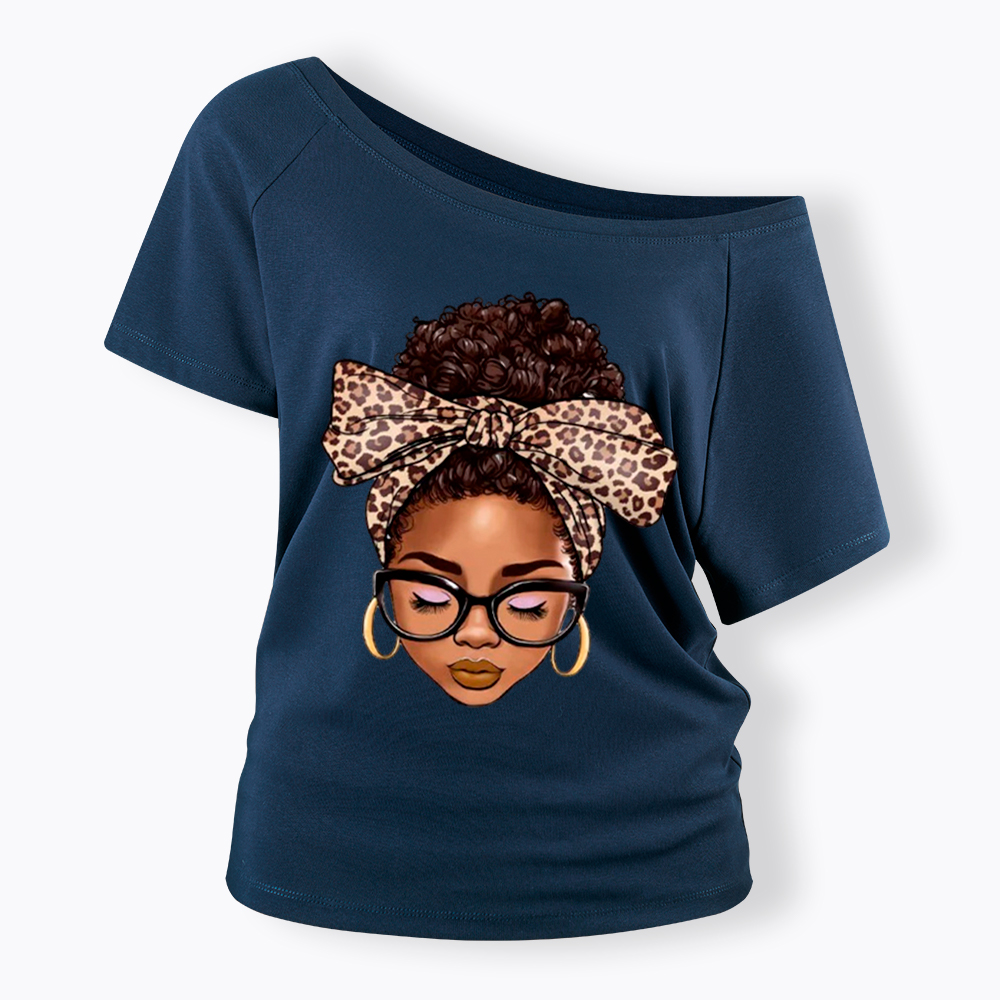 Black Woman Juneteenth Off Shoulder T-shirt