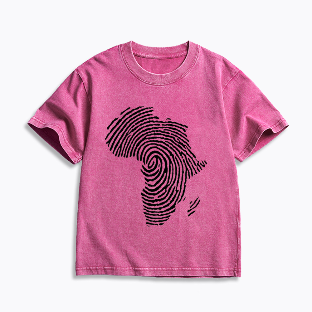 Black History African Kids Washed T-Shirt