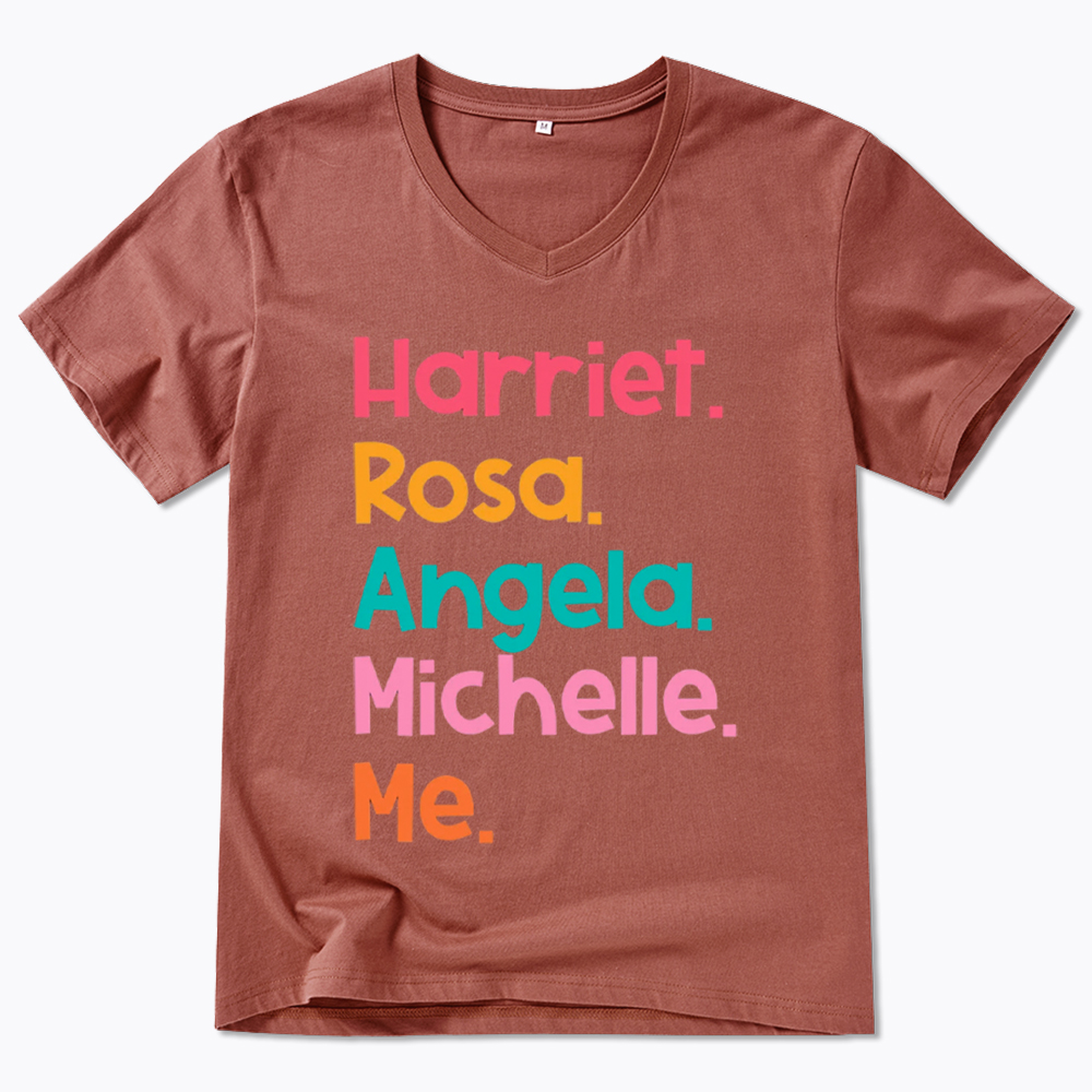 Women Leaders Harriet Rosa Angela Michelle Me V-Neck Classic T-Shirt