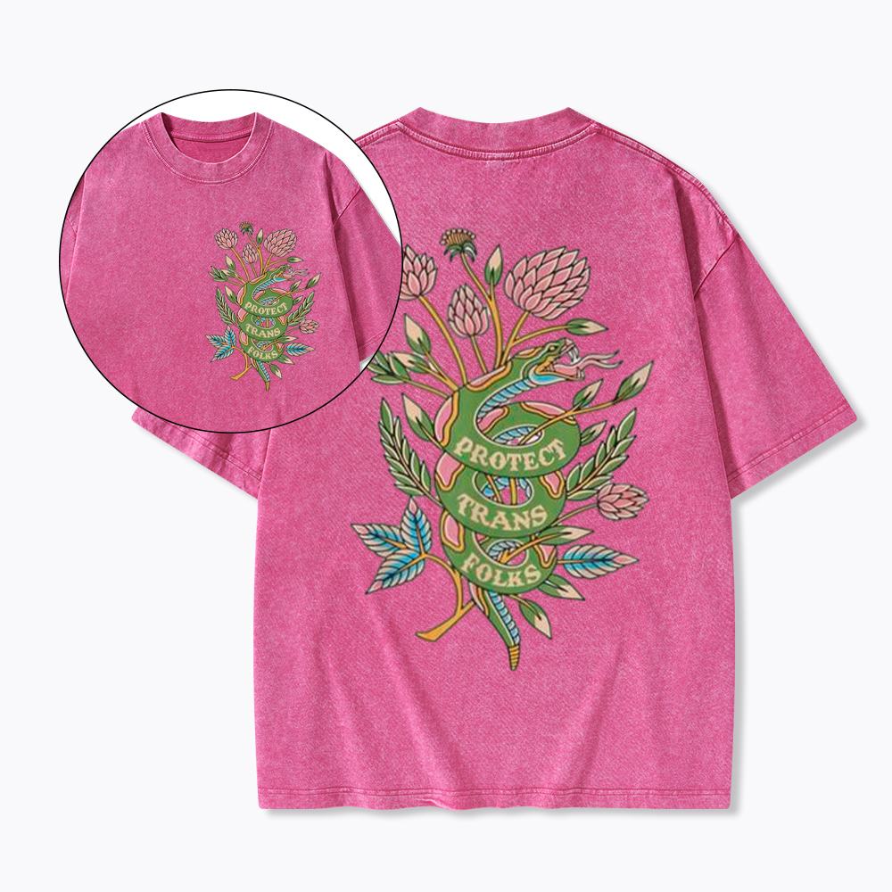 Protect Trans Folks Washed T-Shirt