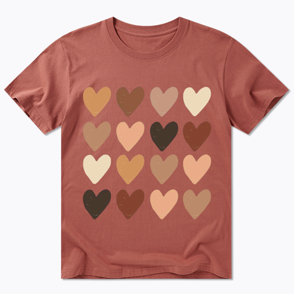 Skin Tone Hearts Racial Equality Classic T-Shirt