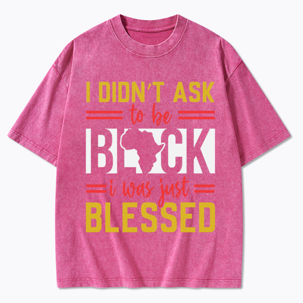 I Didn'T Ask To Be Black, I Was Just Blessed Washed T-Shirt