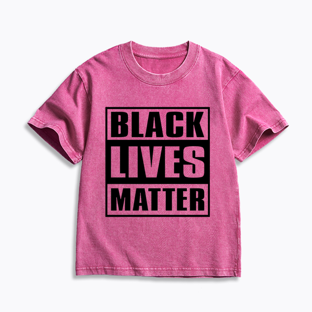 Black Lives Matter Equality Rights Kids Washed T-Shirt