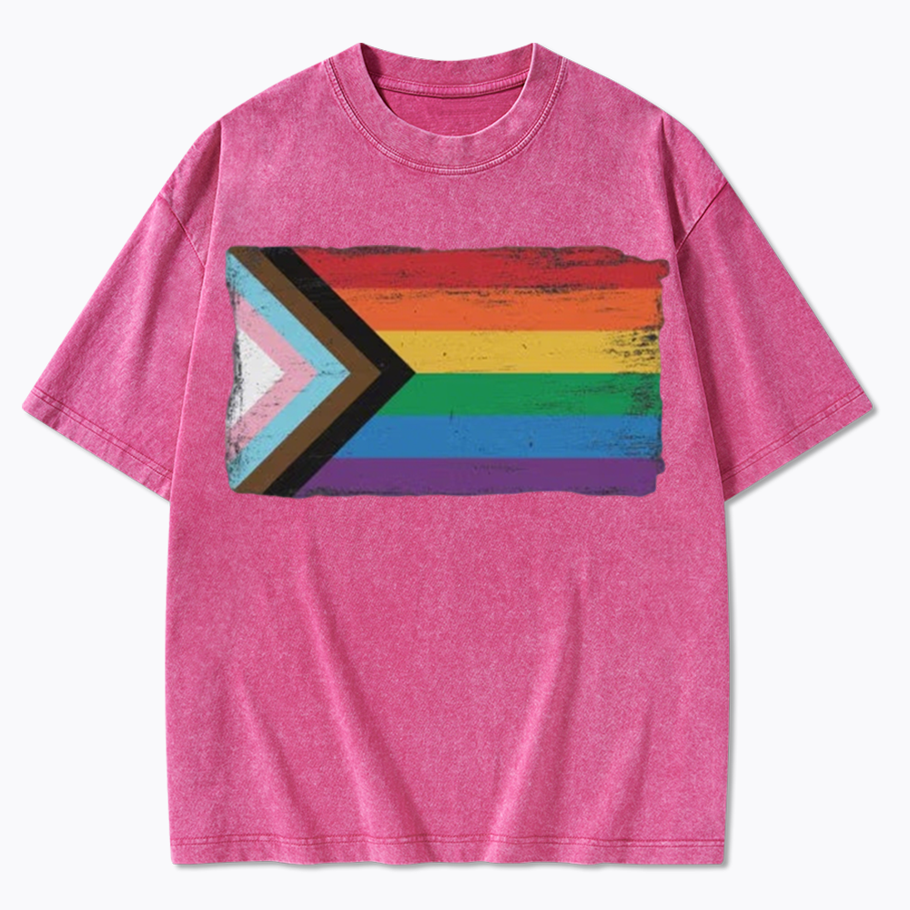 Progress Pride Flag Washed T-Shirt
