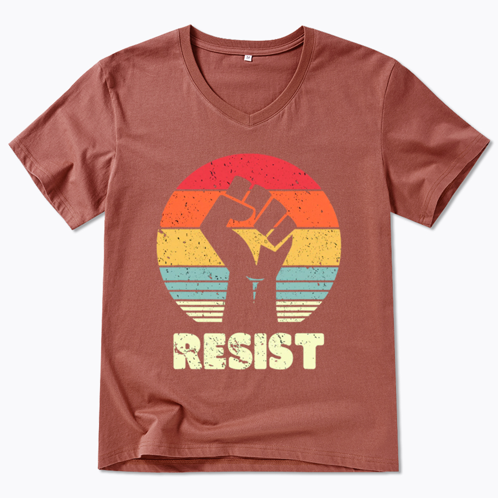 Resist Fist V-Neck Classic T-Shirt