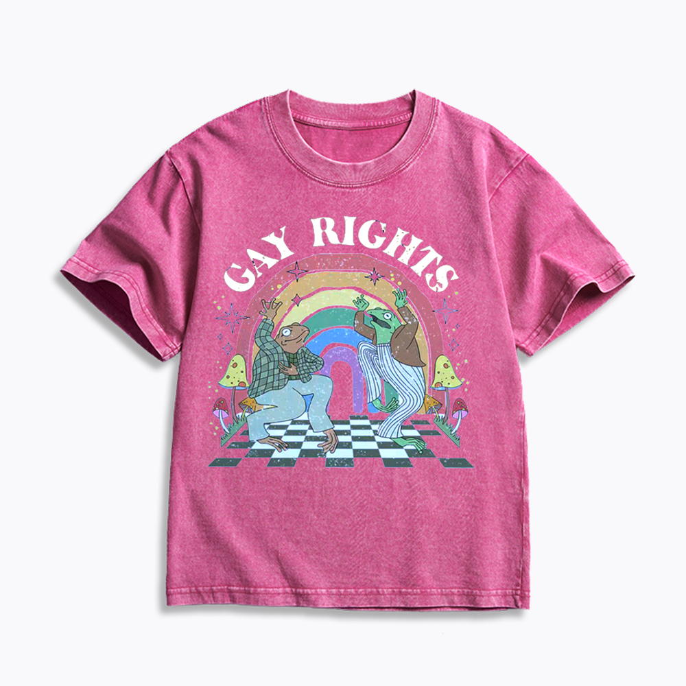 Pride Flag Kids Washed T-Shirt 