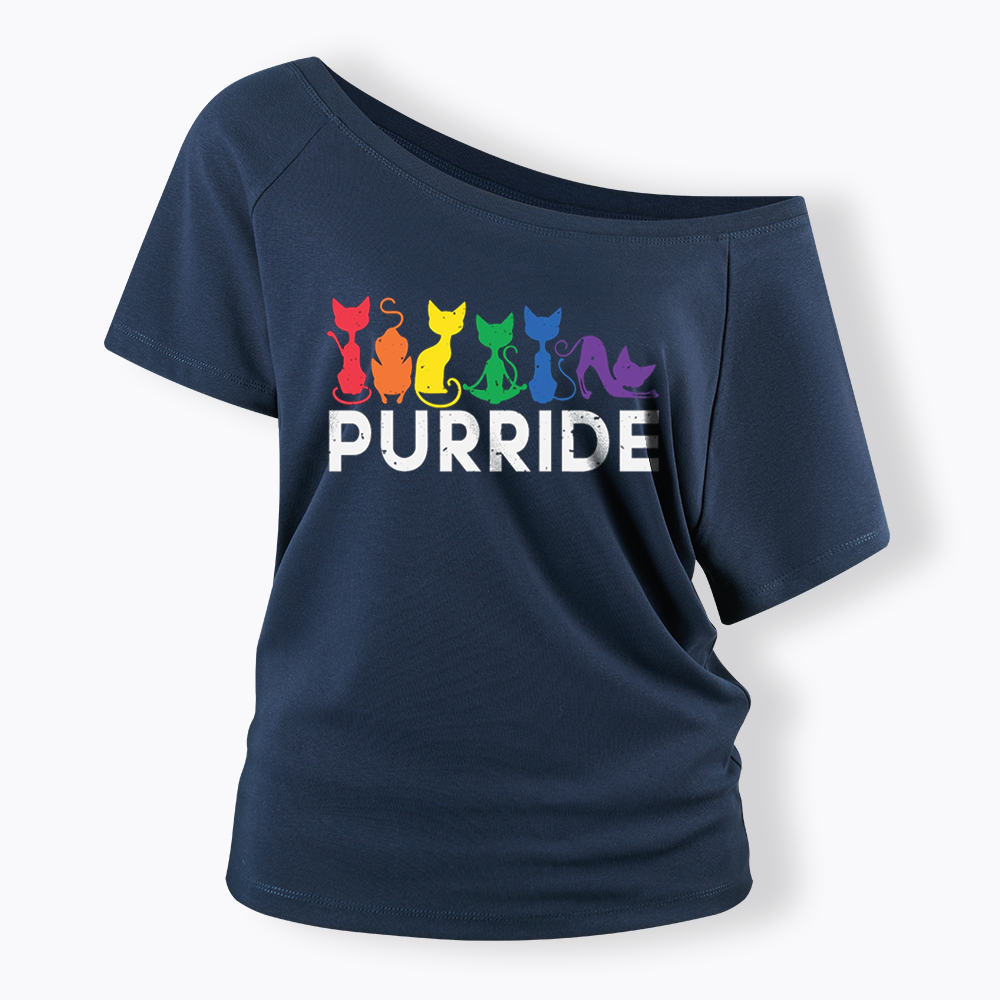 Purride Cat Off Shoulder T-shirt