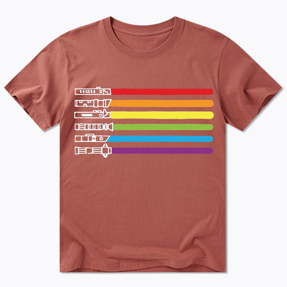 Rainbow Lightsaber Classic T-Shirt