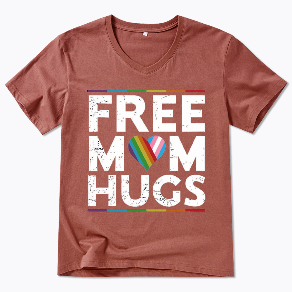 Free Mom Hugs V-Neck Classic T-Shirt