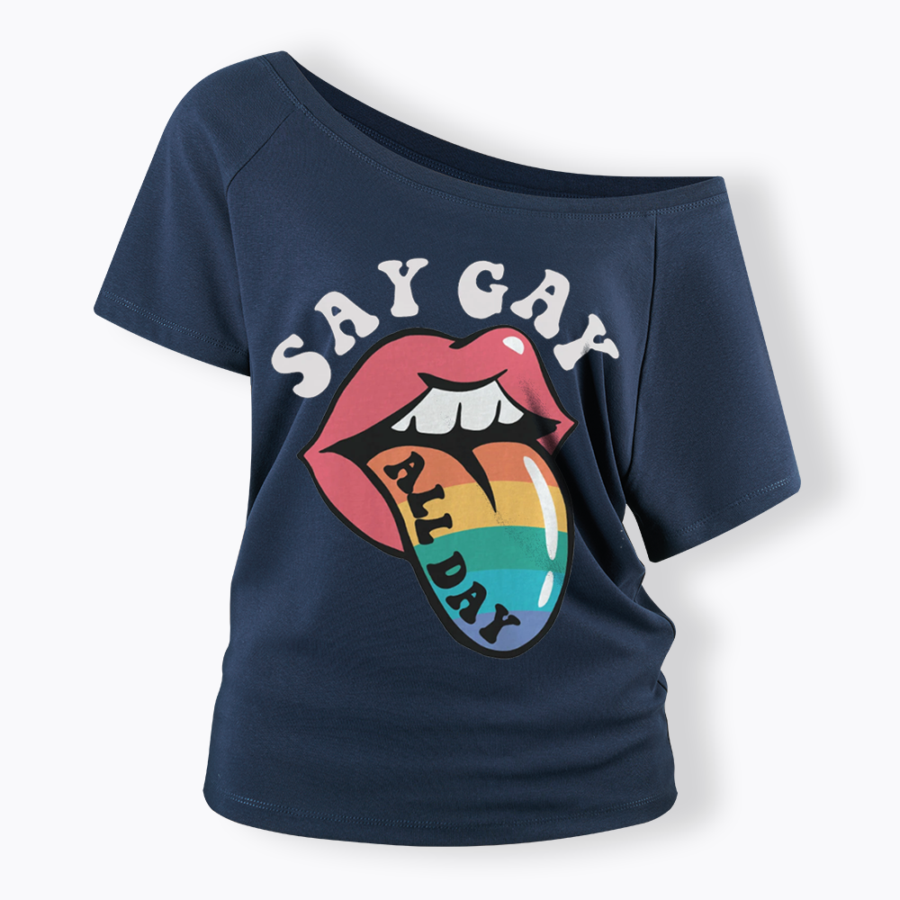 Cute Pride Off Shoulder T-shirt
