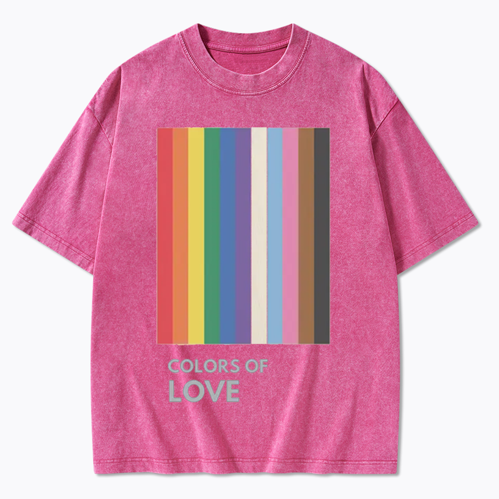 Colors of Love Washed T-Shirt