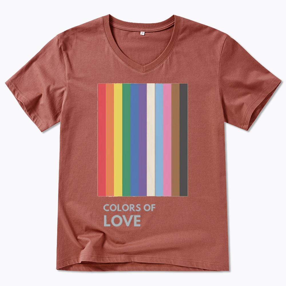 Colors of Love V-Neck Classic T-Shirt